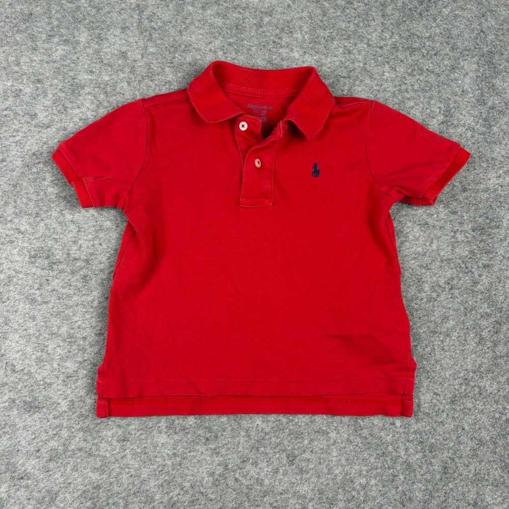 Ralph Lauren Polo Shirt Toddler 24 Months Red Short Sleeve Classic Pony Logo